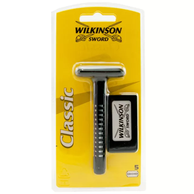 Wilkinson Sword CLASSIC Rasierer Rasierhobel 1 Handteil + 5 Klingen Nassrasierer