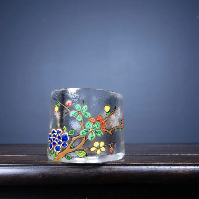 Chinese Old Beijing Glaze Hand drawn Exquisite Pattern Rings 11006 2