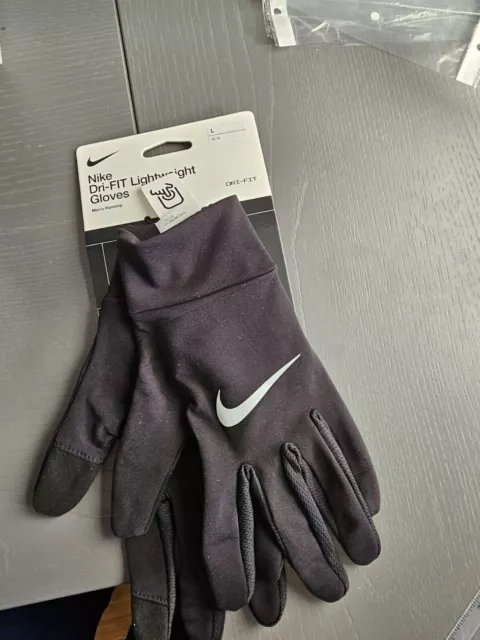 Nike Womens Lightweight Tech Running Gloves Black/​Black/​Silver-Xtra Small