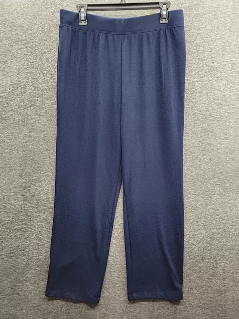 Karen Scott Pants Women's Medium Blue Snit Pull On NWT