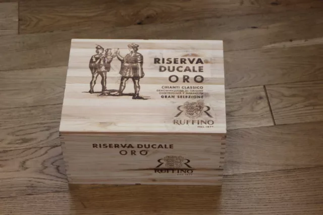 Riserva Ducale Oro Chianti Classico Ruffino Wine Crate Holds 6 Bottles