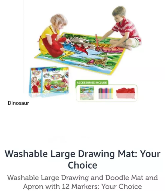 Large Washable Drawing Mat (Dinosaur Edition) Arts and Crafts