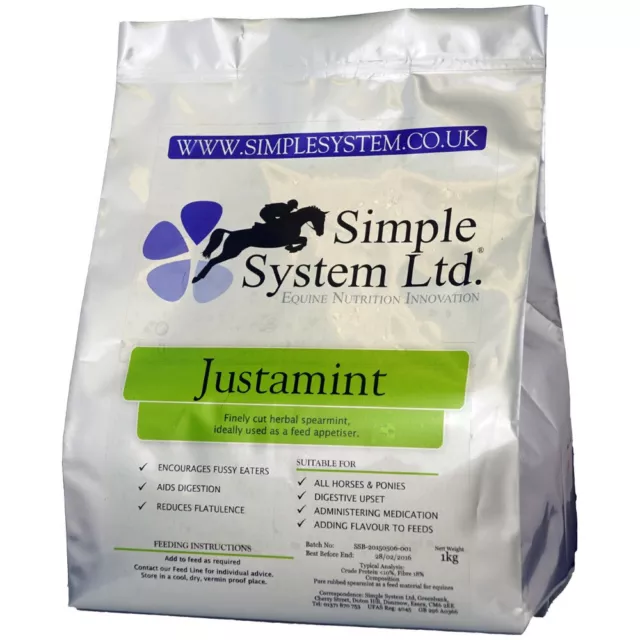 Simple System Justamint Horse Equine Feed 1 kg