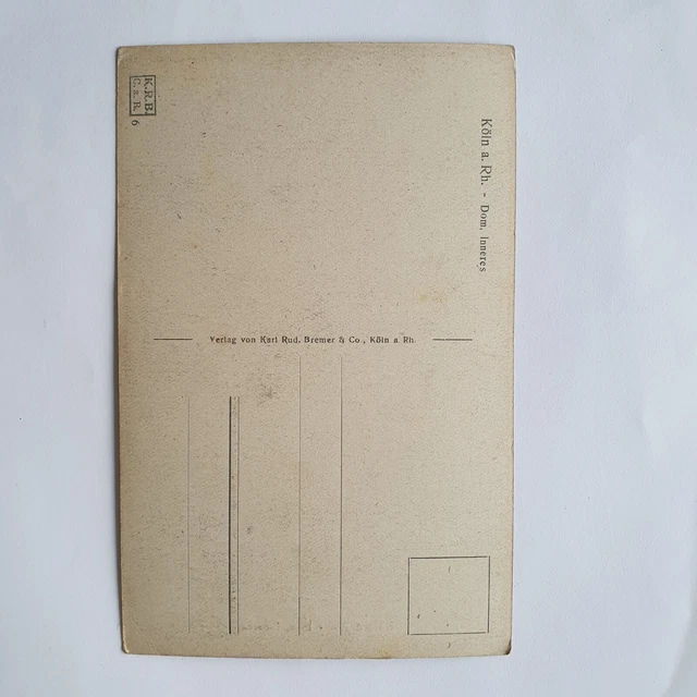 Karl Rud. Bremer & Co B&W Unpostkarte - Kölner Dominnenraum (r) 2