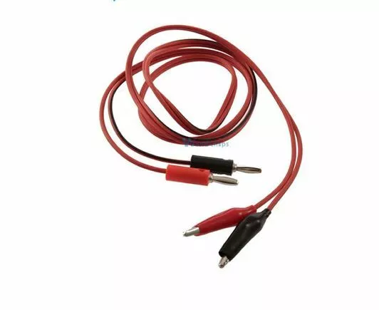 Pair Of Multimeter Banana Plug 4mm To Alligator Crocodile Clip Test Cable Leads