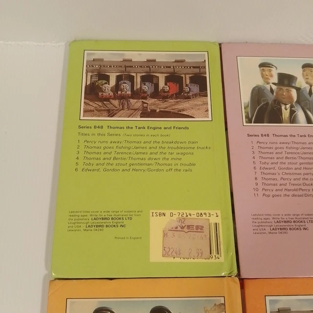 THOMAS THE TANK Engine And friends Vintage Books X6 1986 Ladybird Books ...