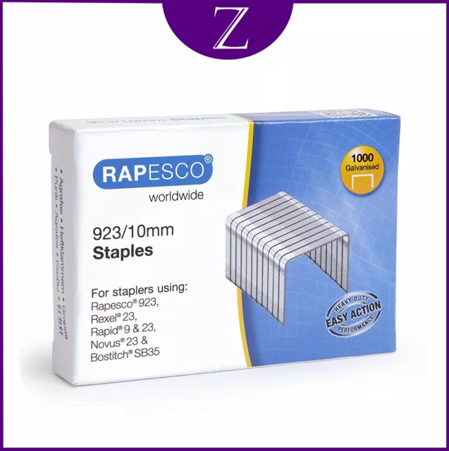 923/10Mm Staples By Rapesco 10Mm Long Box Of 1000 Staples