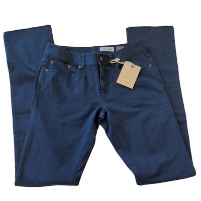 NWT J Hilburn 5 Pocket Brushed Twill Stretch Unhemmed Pants 30 Solid Blue new