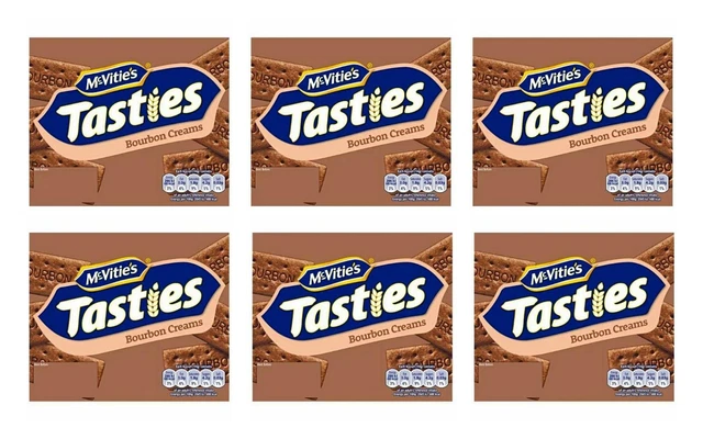 MCVITIE'S TASTIES BOURBON Creams Biscuits 300g x 6 Packs £11.49 ...