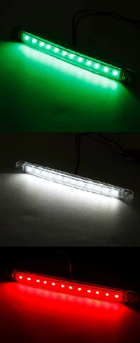 2 Luci Laterali A LED 12V 8 Led Per Camion Furgone Rimorchio – Indicatori Di Ingombro Arancioni