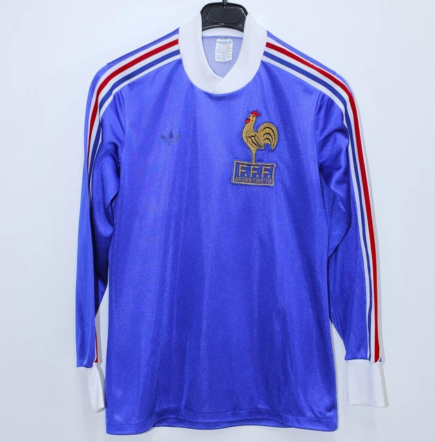 Maillot France Enfant – Adidas – Bleu – Vintage Années 90 – Taille 6-8 Ans