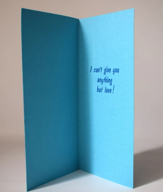 Blue Greetings Cards Love Message Vintage 1960s/1970s Wishing Card Retro USA  3