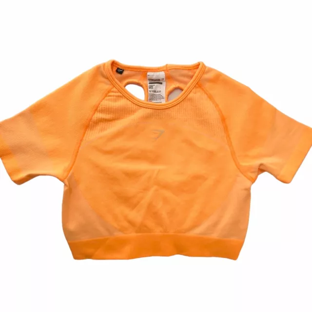 GYMSHARK ULTRA SEAMLESS Crop Top in Neon Orange £33.28 - PicClick UK