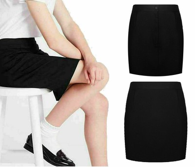 Lovetoenvy Ladies Girls Stretch School Work Party Mini Bodycon Tube Skirt In Black OR Grey UK 6-16 