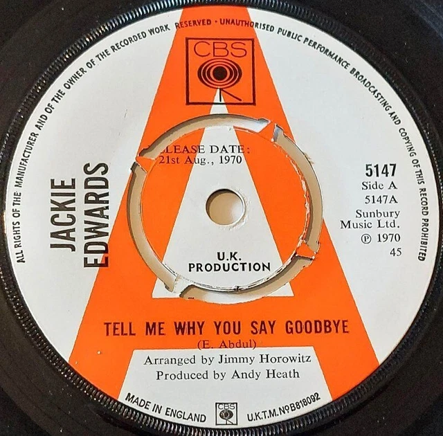 JACKIE EDWARDS LET It Be Me 1970 Uk Lp Direction 8-63977 £14.00 PicClick  UK