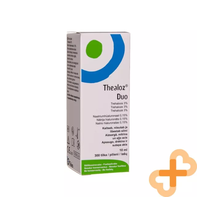 THEALOZ Duo Collirio 10ml Lubrificanti Idratante Protettivo Liquido 300 Gocce 2