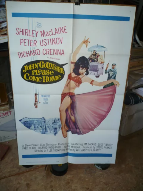 JOHN GOLDFARB PLEASE COME HOME, NM orig 1-sht /  movie poster (Shirley MacLaine)