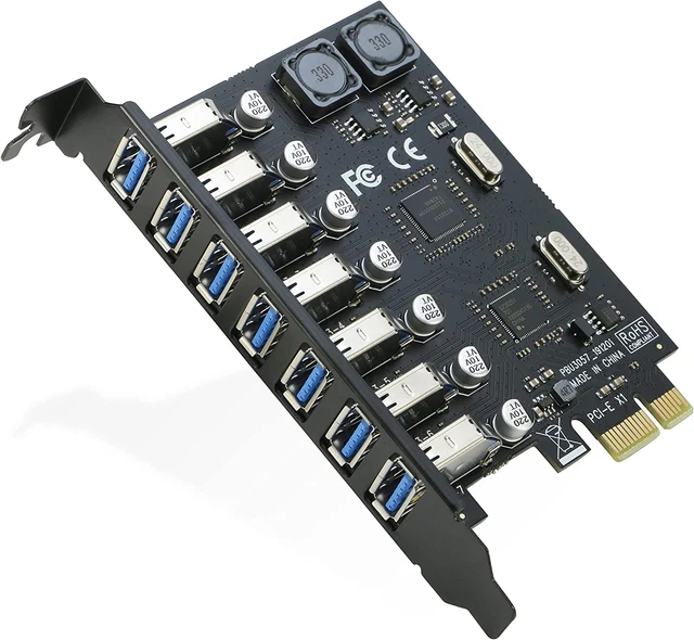 USB 3.0 Pci-E Expansion Card 7Port,  Pci-E X1 to USB 3.0 HUB Adapter 5Gbps (No P