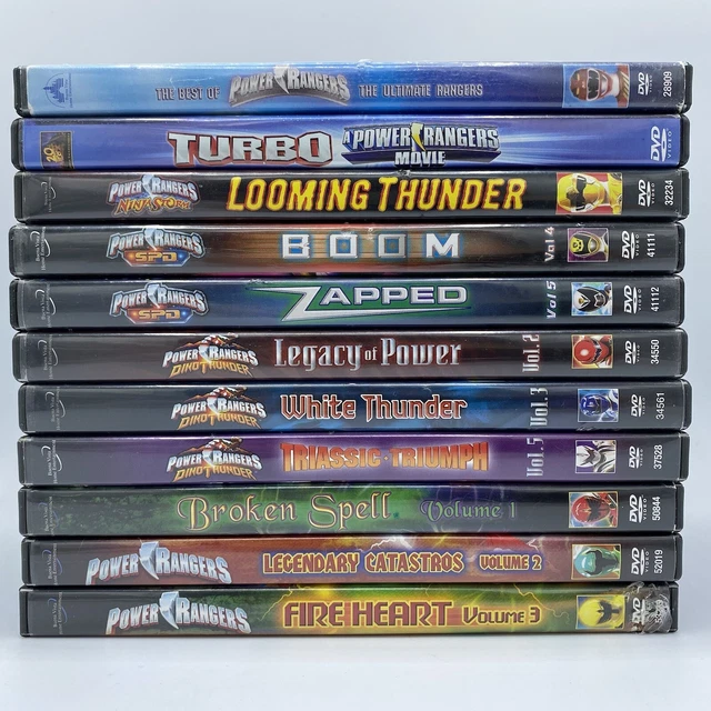 Power Rangers Dvd Ebay 11 MIGHTY MORPHIN Power Rangers DVD Lot Turbo SPD Dino Thunder Mystic ...