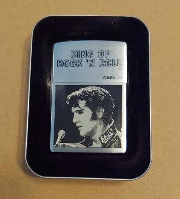 Zippo 2000 Brushed Chrome Lighter Elvis Presley. NEW UNUSED