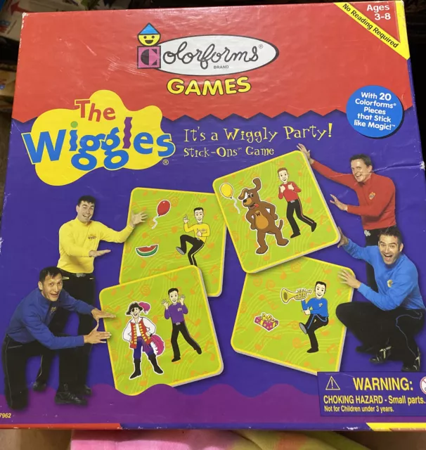 Vintage Colorforms The Wiggles It's a Wiggly Party! Stick-Ons Game 2002