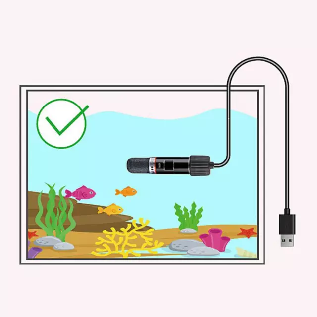 Bonlux Mini Chauffage Aquarium USB 10W 5V, Chauffage D'Aquarium 18-34  degrés Celsius Température Réglable 10W USB 3L avec Affichage de la  Température pour Mini Aquarium : : Animalerie