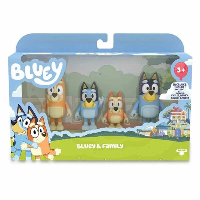 Ensemble de Figurines Bluey Family 6 cm