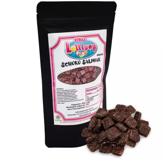 Schoko-Salmiak-Bonbon - Zartbitter 250g - Bonbons von Stalls Lollipop