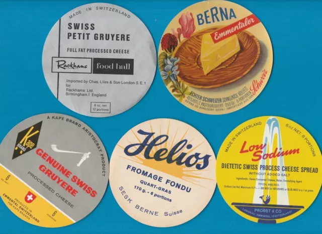 Selection of all different cheese labels ettiquette Fromage formaggio kase #202