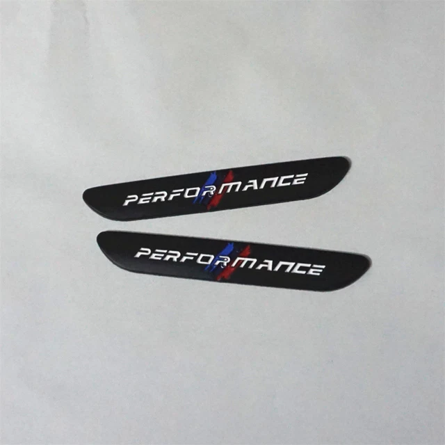 2x Black Matte PERFORMANCE M Metal Sticker Emblem Decal Badge Luxury Xdrive Auto