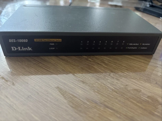 Jual D-Link 10/100 switch hub model DES 1008D plus adaptor