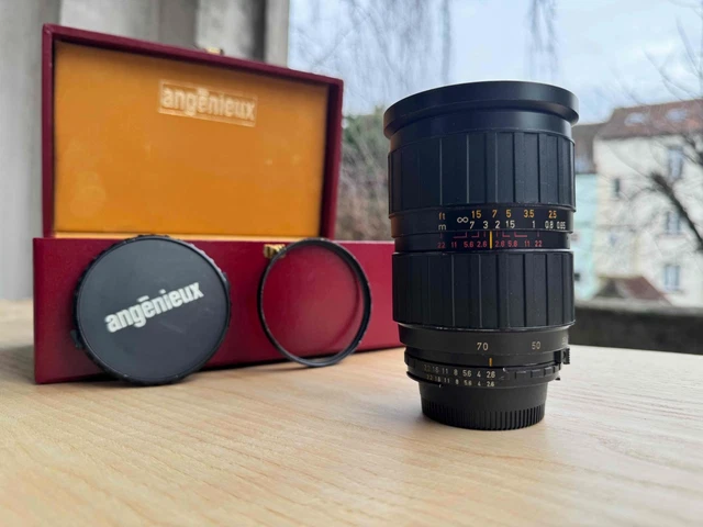 RARE Objectif Zoom Standard ANGENIEUX AF 28-70mm f/2,6 NIKON + FILTRE/HOUSSE TBE