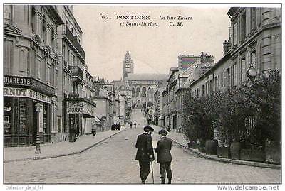 CPA 95-pontoise-la rue thiers and saint maclou-characters in costume