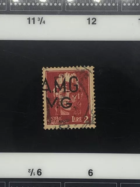 Italy Stamp Trieste AMG VG - Lire 2 Overprint Moved Used Excellent Condition