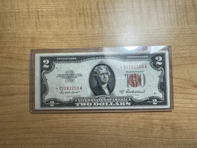 1953 A $2 dollar bill | Red Seal | Star note