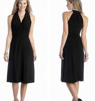 NWT! Evan Picone Marilyn Monroe Black Halter Dress - Size 6
