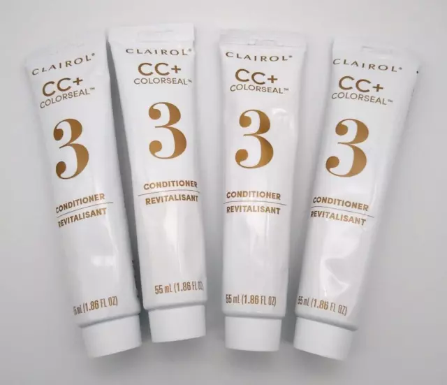 Clairol CC+ 3 Acondicionadores Colorseal Lote De 4 Nuevos