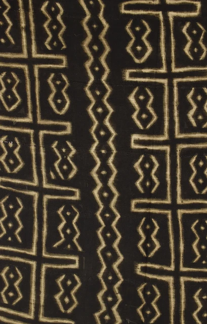 Arte africano antiguo tejido a mano negro y blanco de Mali textil tela de barro