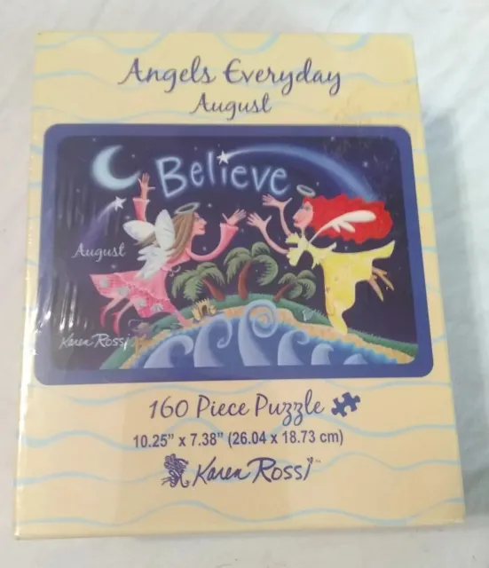 Angels Everyday August Karen Rossi 160 Pc Puzzle 10.25" x 7.38" NEW SEALED