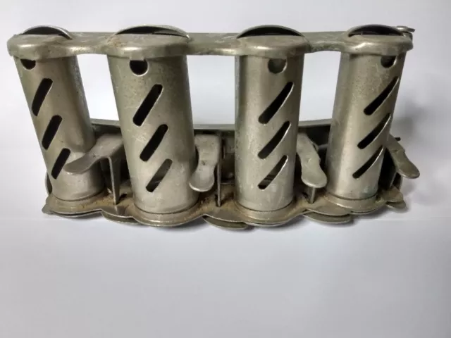 Vintage Metal Four Tube Coin Speed Changer Belt Change Dispenser Vender Flea