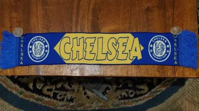 5xChelsea FC Crested Mini Scarf Car Hang Up With Rubber Suction Pads FootballNEW