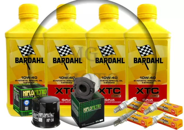 Kit Tagliando Suzuki Gsx F 750 1991 Olio Bardahl Filtro Olio  Aria Candele