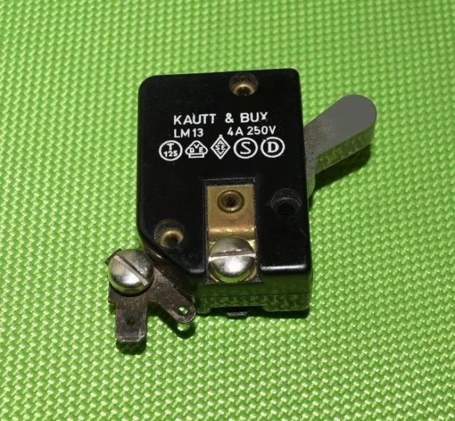 Druck-Schalter v. Kautt & Bux Typ TL313, 6 (6) A / 250 V, ON-OFF, Switch,  NOS