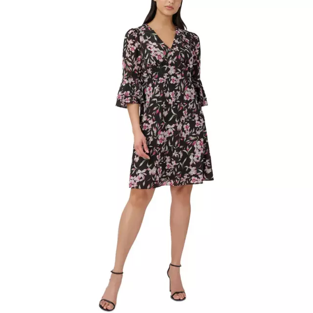 Adrianna Papell Womens Floral Midi Formal Midi Dress BHFO 9533