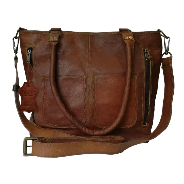 Femmes Sac Bandoulière Cuir Véritable Vintage Messager Sac à Main