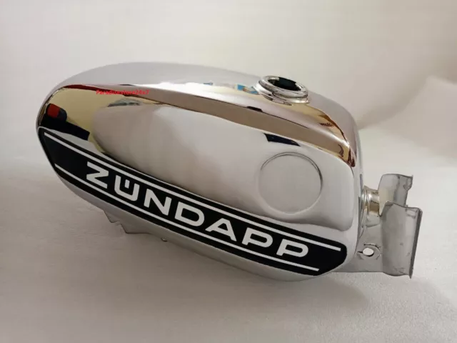 Brand New Zundapp KS 50 Cross 517-52 Chrome & Black Painted Gas Fuel Petrol Tank