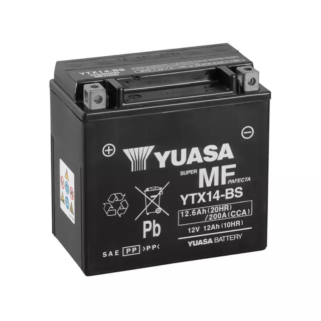 Bateria moto Yuasa YTX14-BS | BTX14-BS | CTX14-BS | FTX14-BS Activada