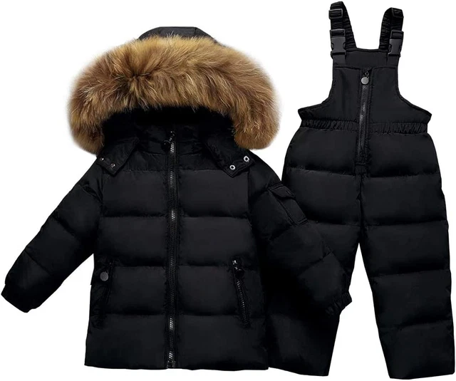 Bambino Tuta Da Sci - Piumino Con Cappuccio + Pantaloni Da Sci Completo Da Neve
