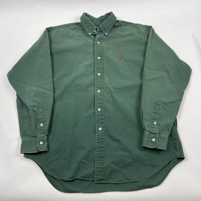 Polo Ralph Lauren Blaire Shirt Mens Large Button Up Green Classic