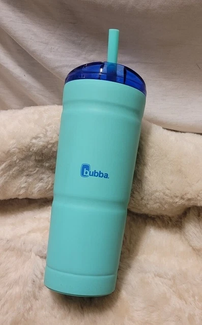 bubba Envy S Stainless Steel Tumbler Straw Teal, Lid Blue , Cup Teal, 24 Fl Oz